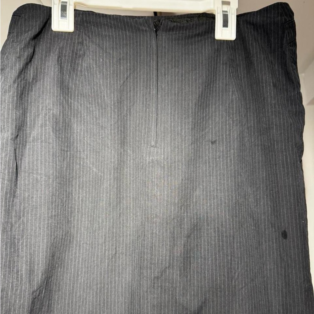 agnès b. Paris Pinstripe Cotton Pencil Skirt Made in France 40 - Picture 8 of 11